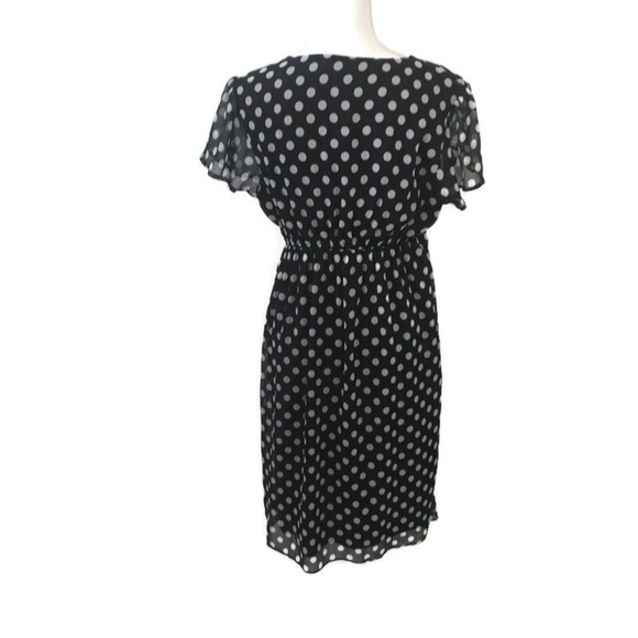 Motherhood Faux Wrap Polka Dot Maternity Dress - Picture 3 of 8